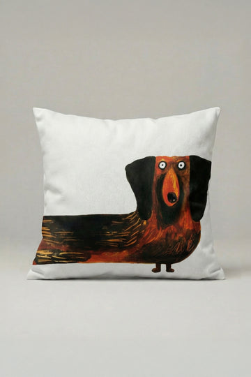 Sanatsal Köpek Kırlent Kılıfı 005 – Avangard 45x45 cm Dekoratif Yastık Kılıfı