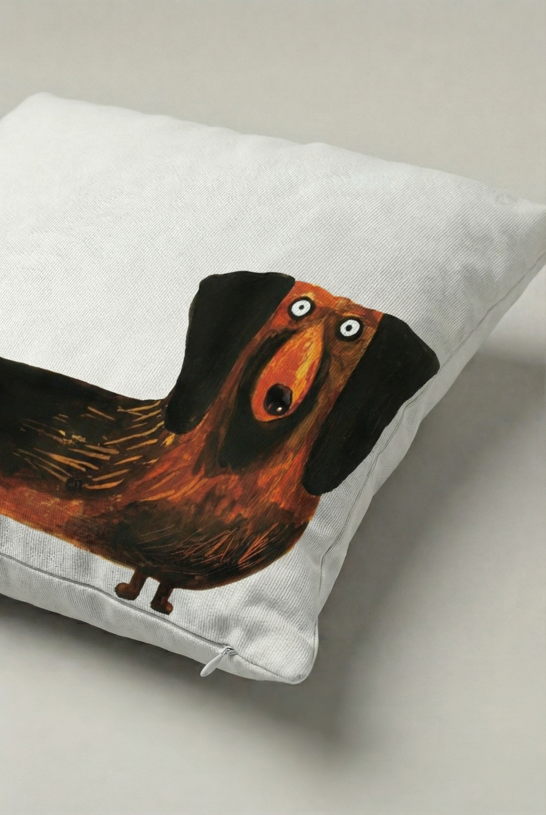 Sanatsal Köpek Kırlent Kılıfı 005 – Avangard 45x45 cm Dekoratif Yastık Kılıfı