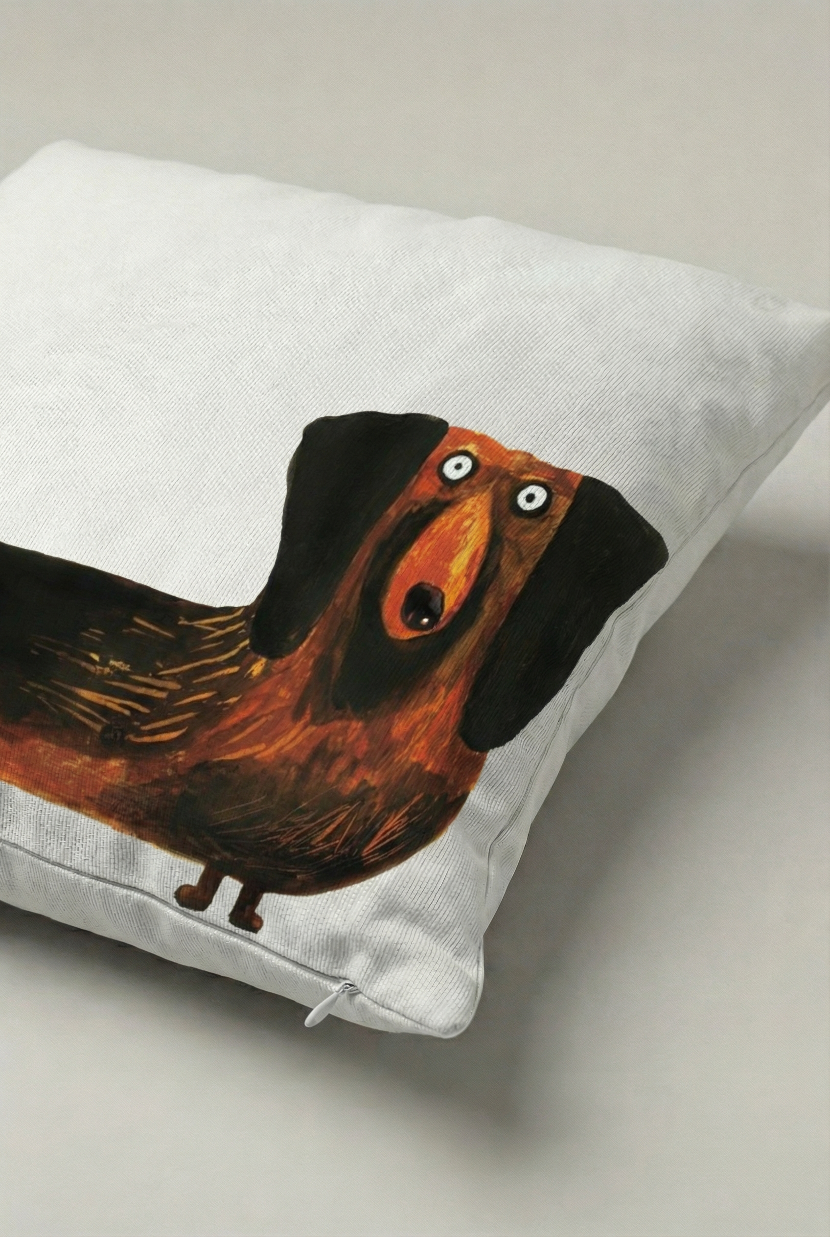 Sanatsal Köpek Kırlent Kılıfı 005 – Avangard 45x45 cm Dekoratif Yastık Kılıfı