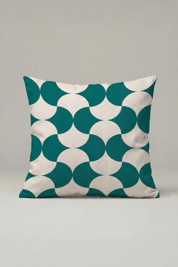 Geometrik Yarım Daire Desenli Kırlent Kılıfı 010 – İskandinav 45x45 cm Dekoratif Yastık Kılıfı