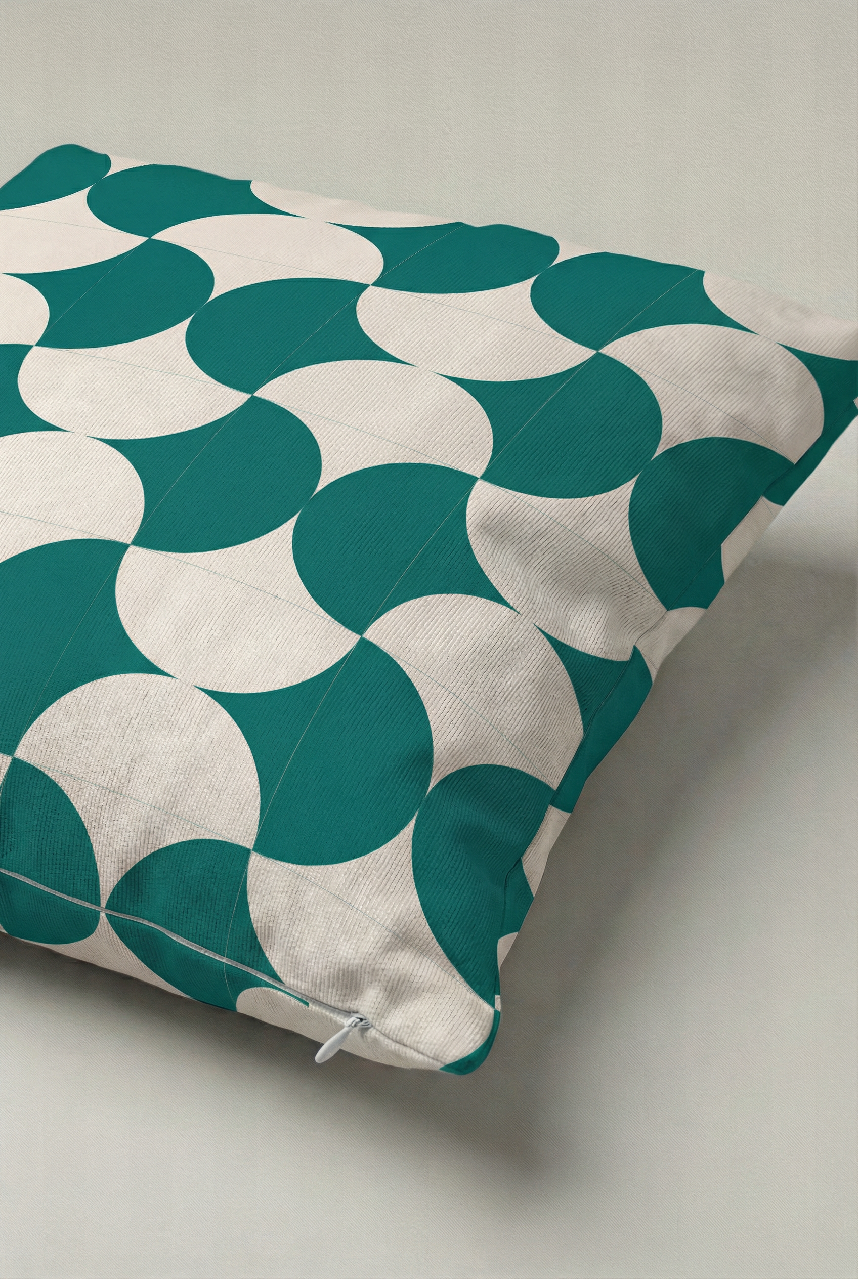 Geometrik Yarım Daire Desenli Kırlent Kılıfı 010 – İskandinav 45x45 cm Dekoratif Yastık Kılıfı
