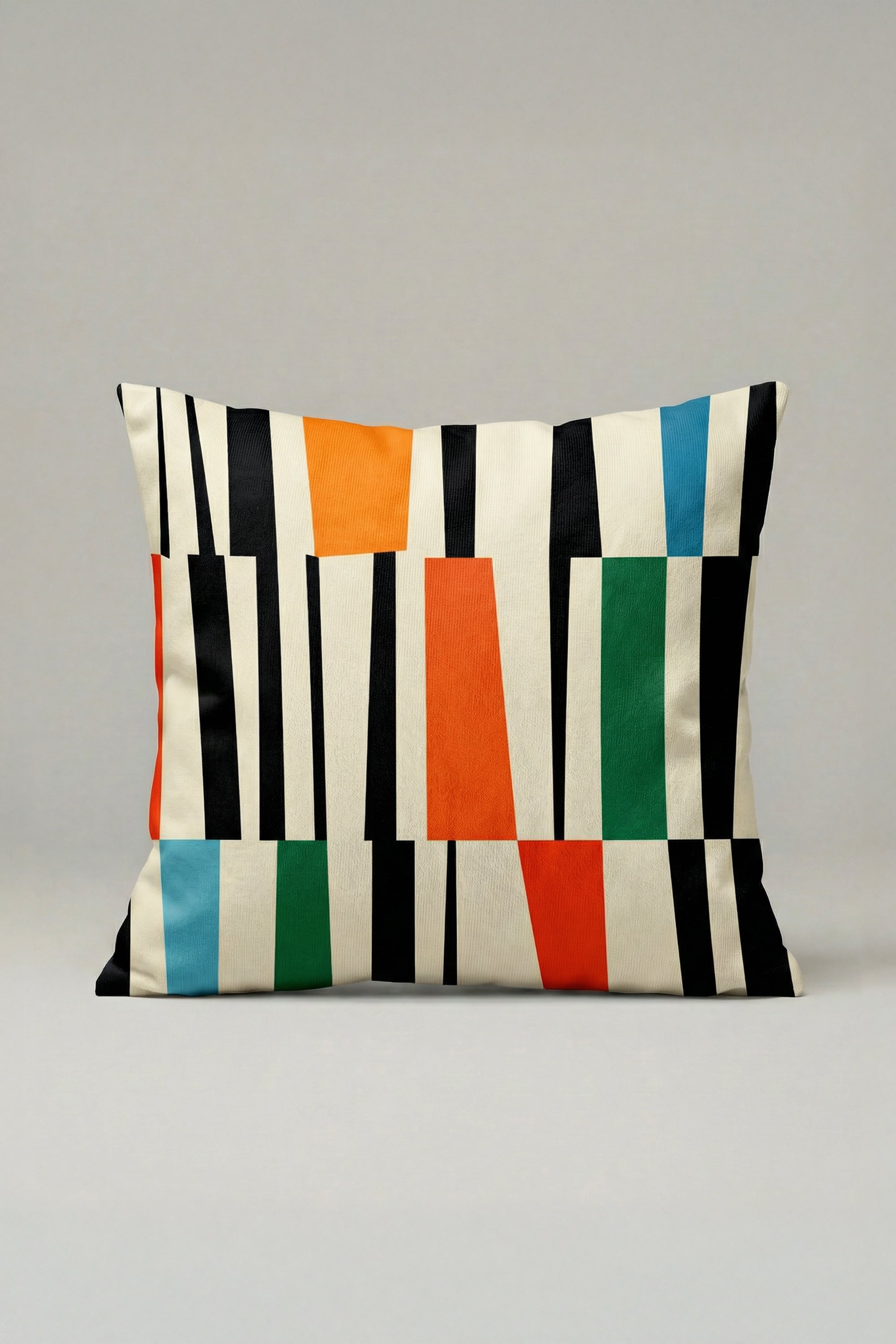 Renk Bloklu Geometrik Kırlent Kılıfı 011 – Modern 45x45 cm Dekoratif Yastık Kılıfı