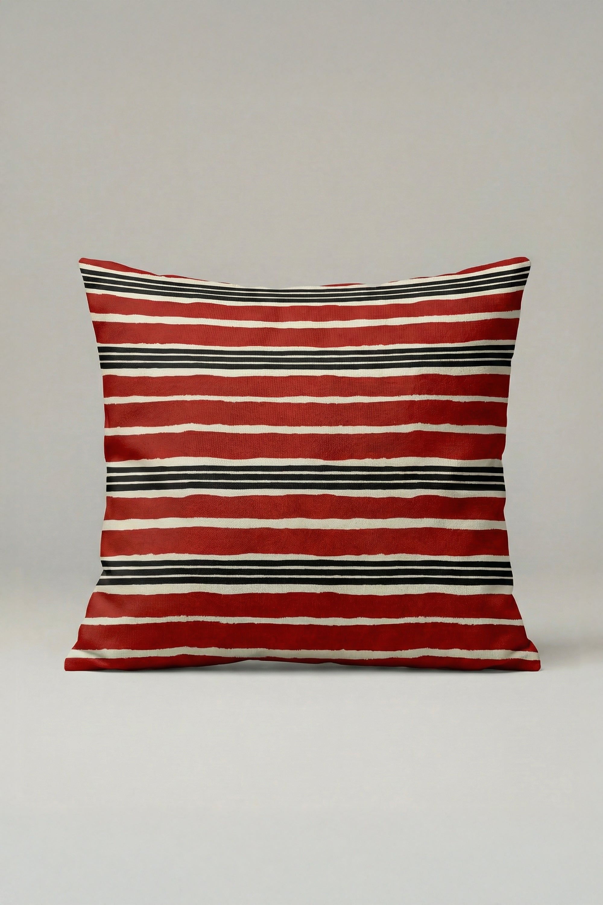 Kırmızı Çizgili Modern Kırlent Kılıfı 014 – 45x45 cm Dekoratif Yastık Kılıfı