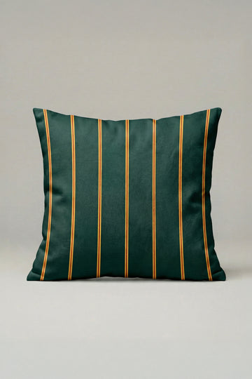 Yeşil Klasik Çizgili Kırlent Kılıfı 015 – 45x45 cm Dekoratif Yastık Kılıfı
