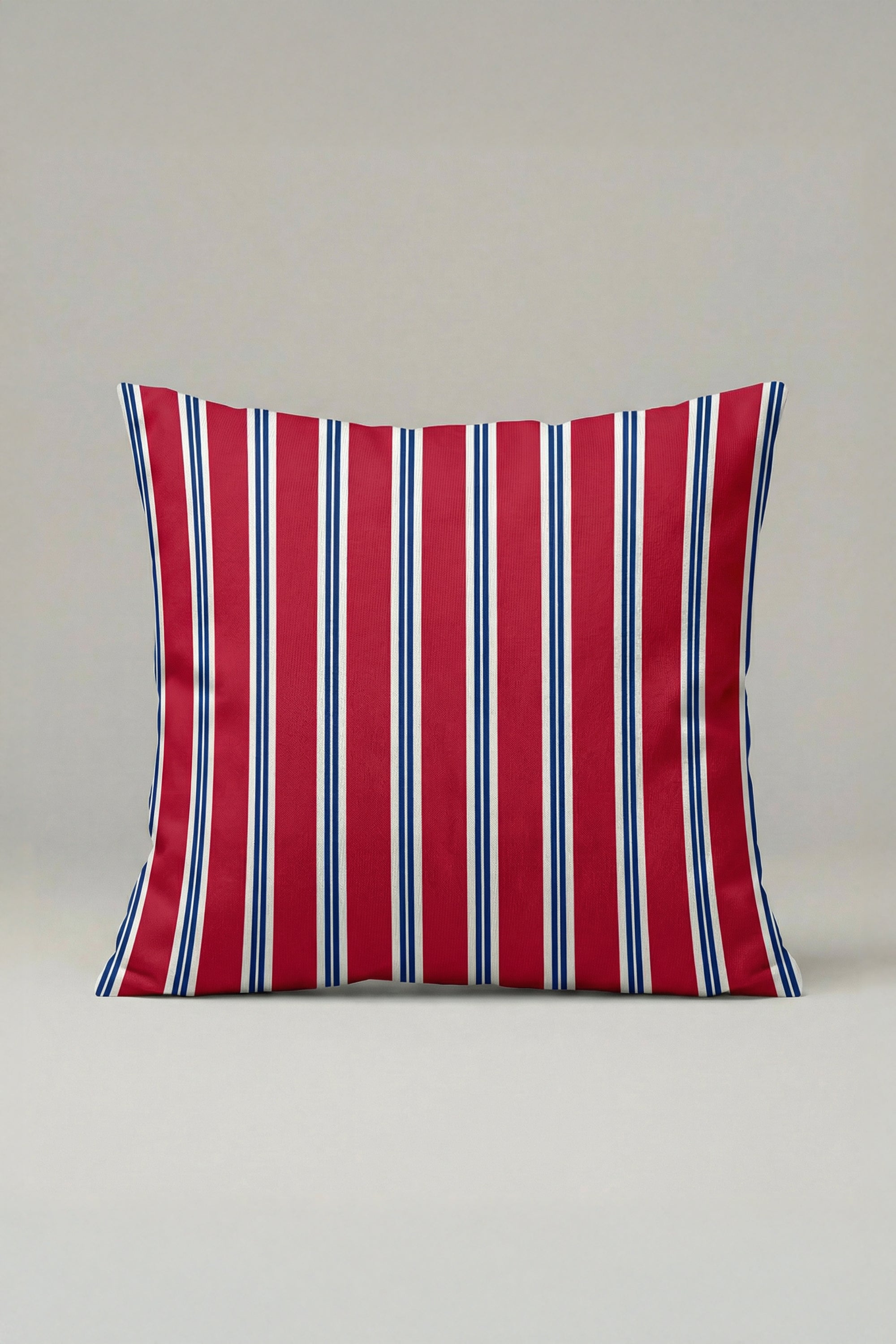 Kırmızı Marin Çizgili Kırlent Kılıfı 016 – 45x45 cm Dekoratif Yastık Kılıfı