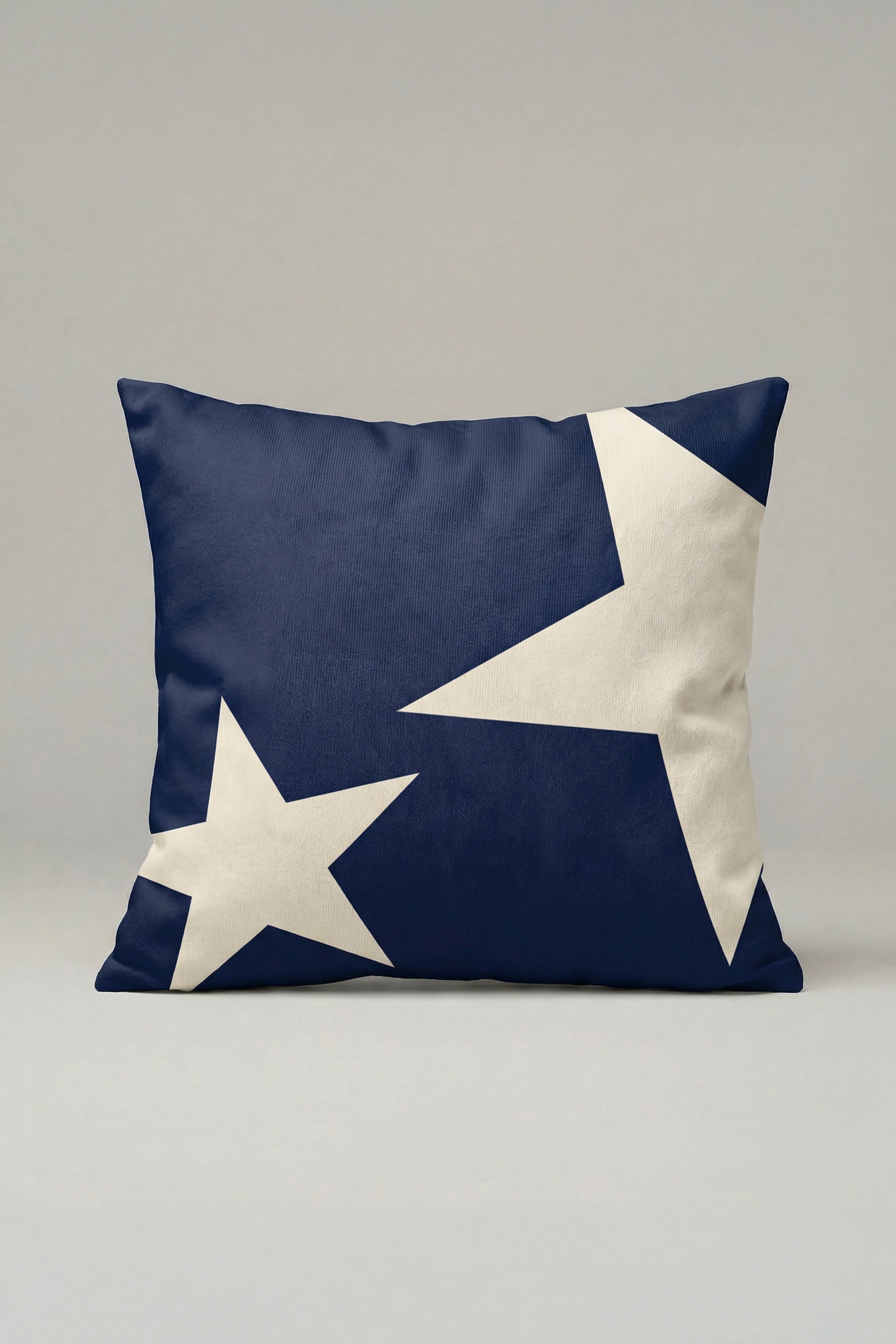 Modern Lacivert Yıldız Desenli Kırlent Kılıfı 028 – 45x45 cm Dekoratif Yastık Kılıfı