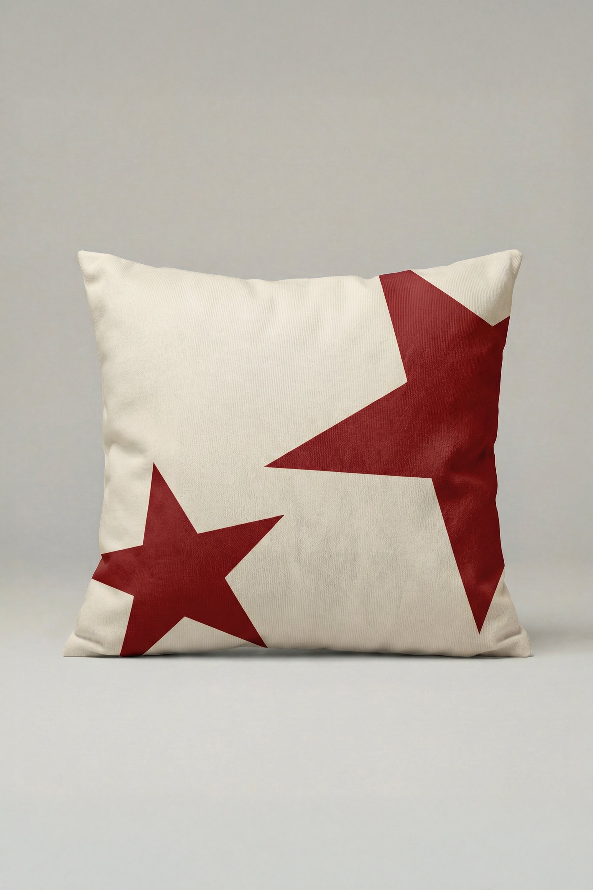 Modern Kırmzı Kontrast Desenli Kırlent Kılıfı 031 – 45x45 cm Dekoratif Yastık Kılıfı