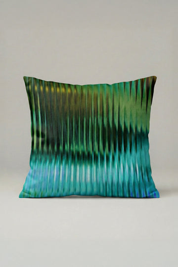 Yeşil Mavi Geçişli Kırlent Kılıfı 035 – Modern Dekoratif Yastık Kılıfı 45x45 cm