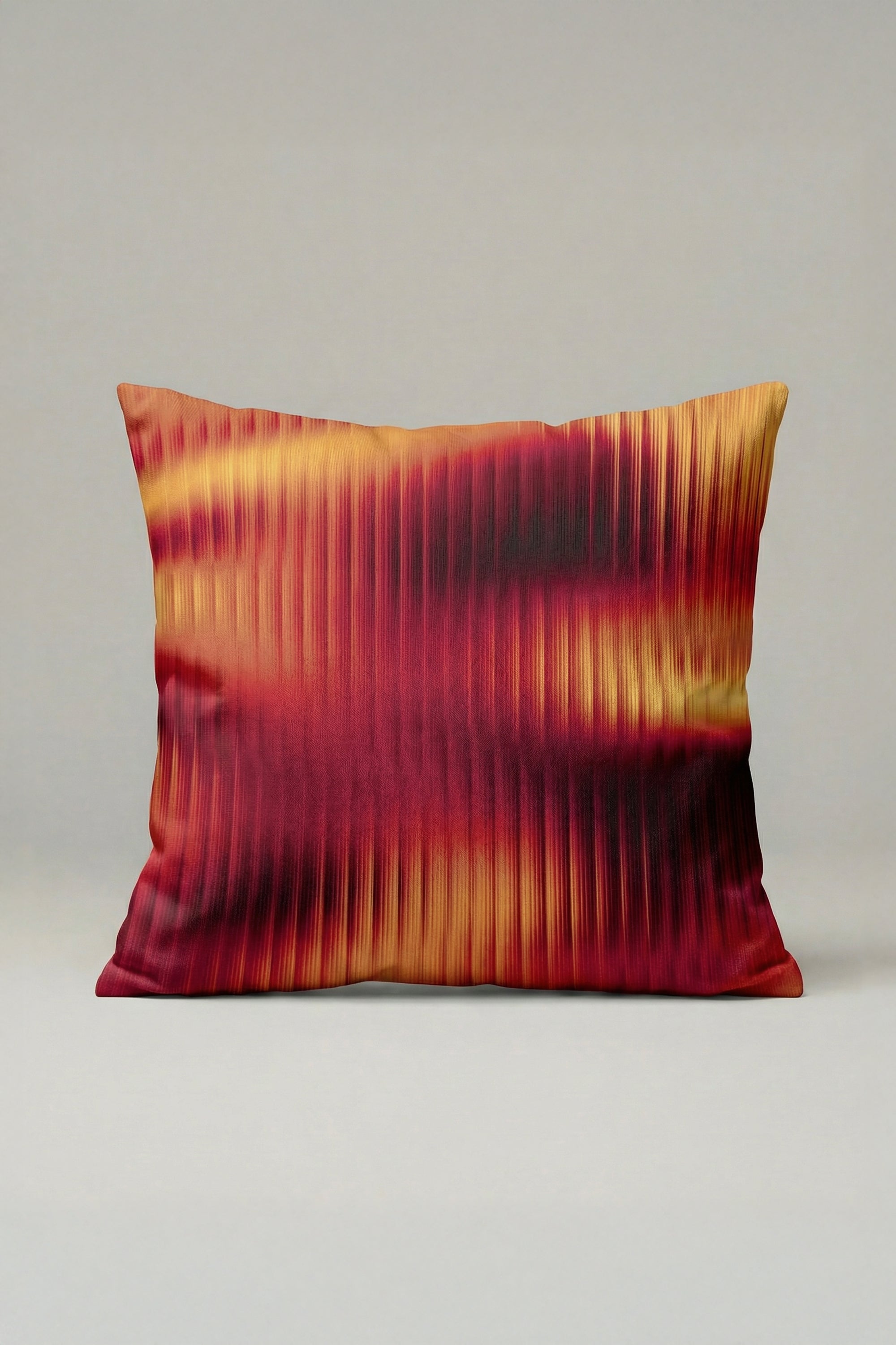 Kırmızı Sarı Geçişli Soyut Desenli Kırlent Kılıfı 037 – Modern Dekoratif Yastık Kılıfı 45x45 cm