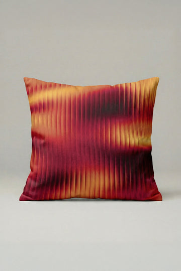 Kırmızı Sarı Geçişli Soyut Desenli Kırlent Kılıfı 037 – Modern Dekoratif Yastık Kılıfı 45x45 cm
