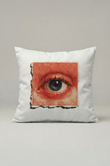 Avangard Göz Desenli Dekoratif Kırlent Kılıfı 056 – Modern Sanatsal Yastık Kılıfı 45x45 cm