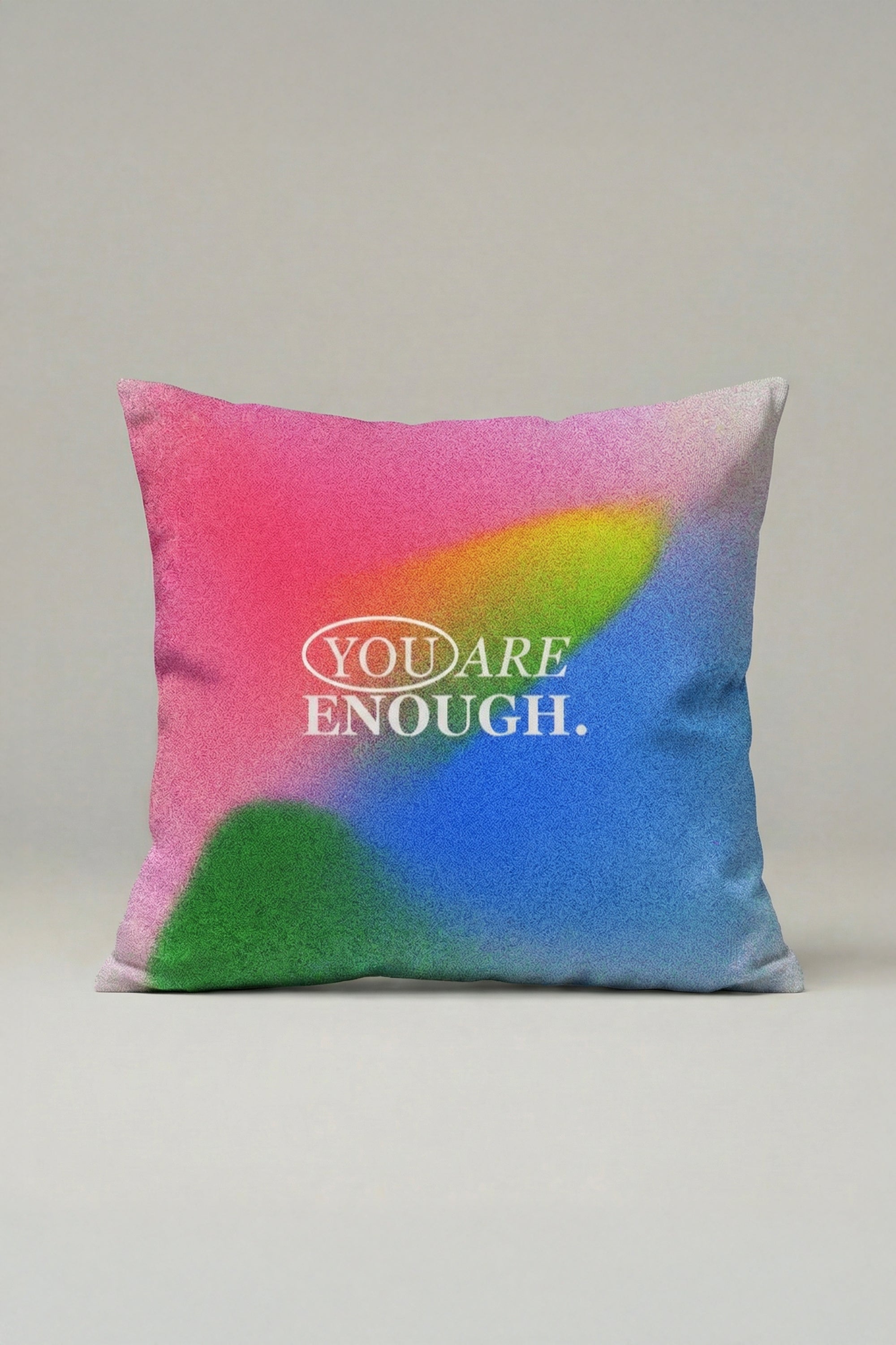 You Are Enough” Kırlent Kılıfı 064 – Modern Tasarım 45x45 cm
