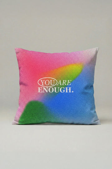 You Are Enough” Kırlent Kılıfı 064 – Modern Tasarım 45x45 cm