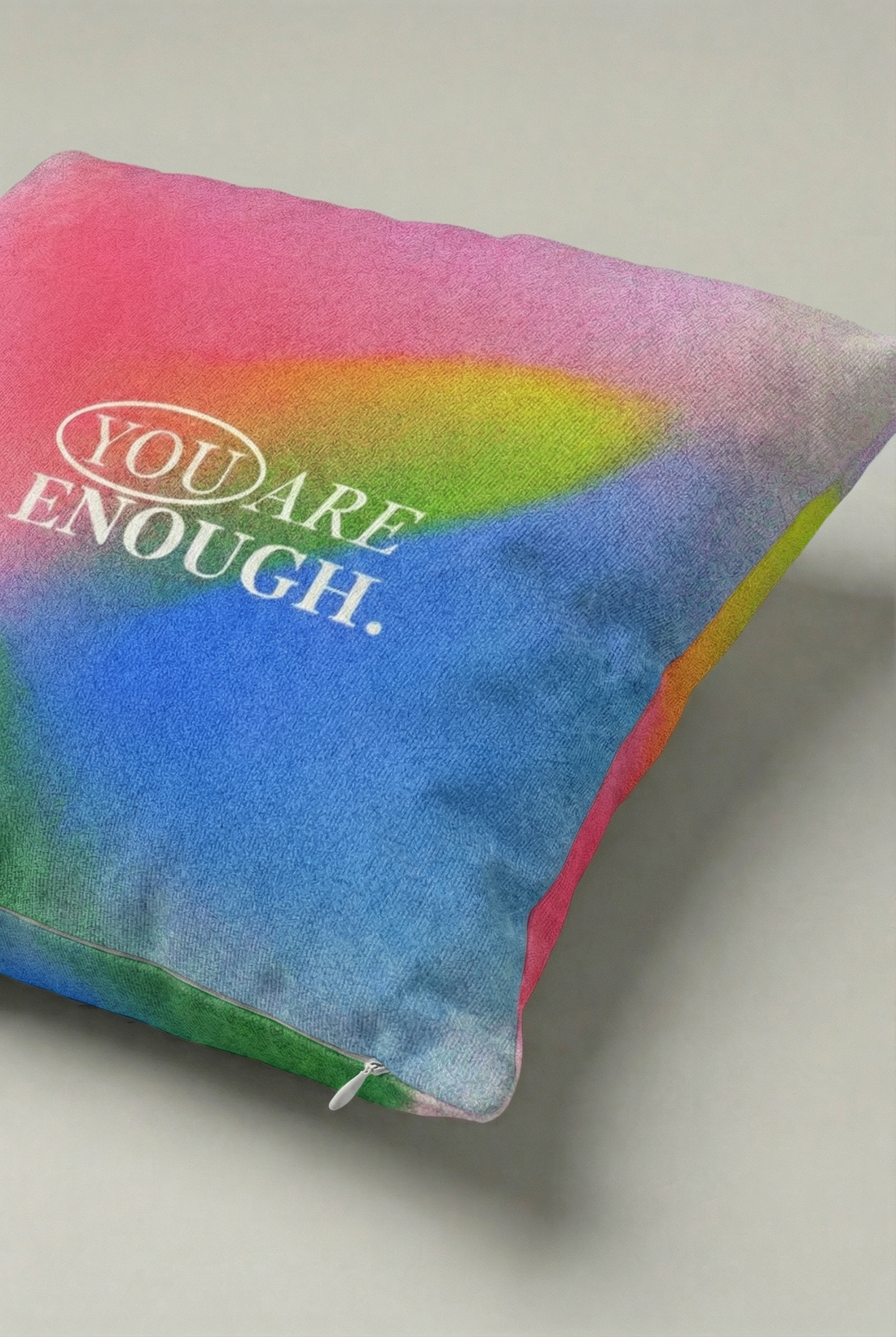 You Are Enough” Kırlent Kılıfı 064 – Modern Tasarım 45x45 cm