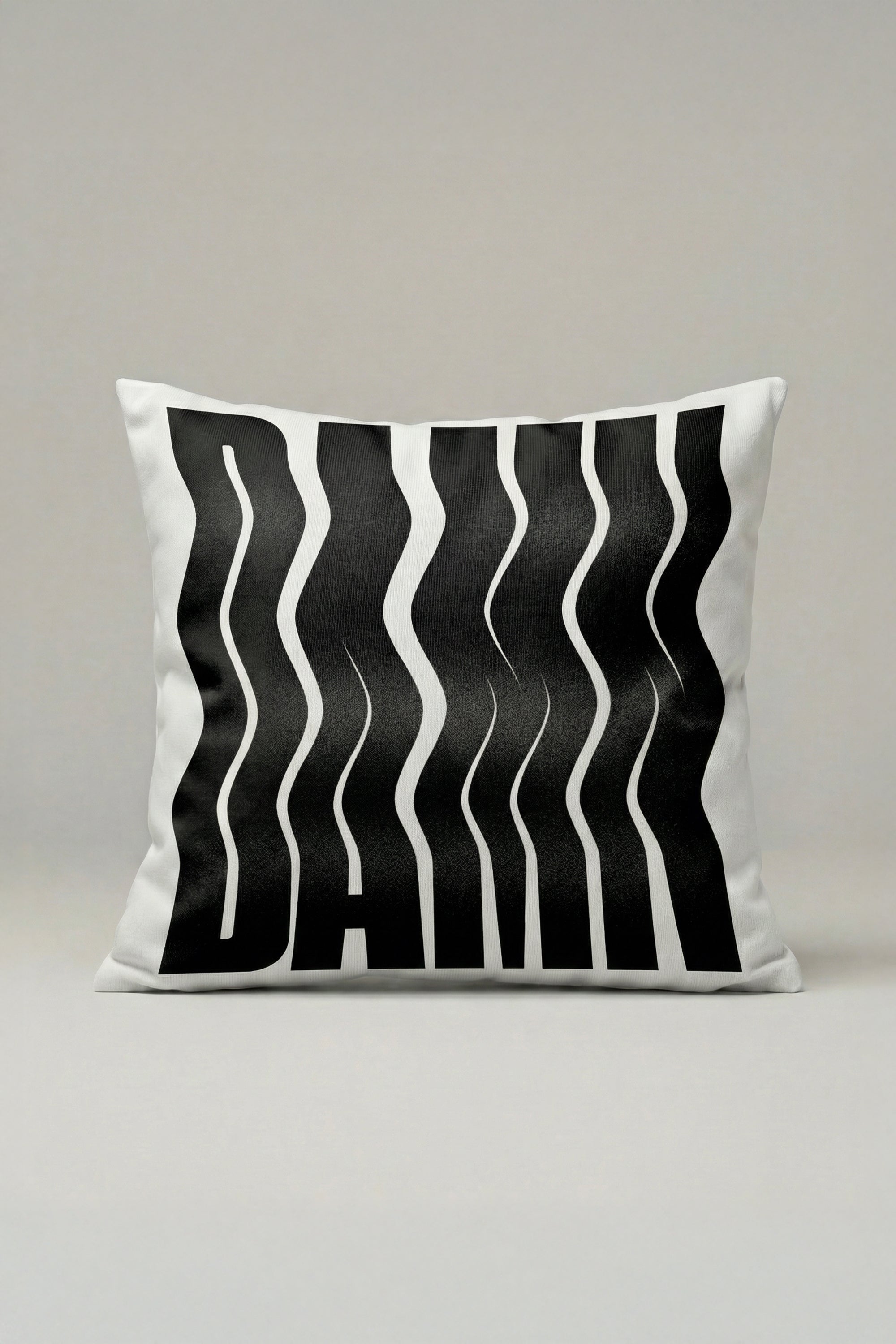Dalga Desenli Kırlent Kılıfı 071 – Minimal 45x45 cm Yastık Kılıfı