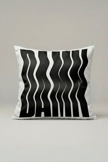 Dalga Desenli Kırlent Kılıfı 071 – Minimal 45x45 cm Yastık Kılıfı