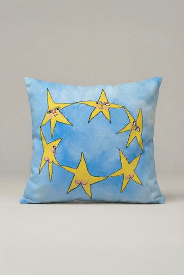 Yıldız Figürlü Dekoratif Kırlent Kılıfı 089 – Modern İllüstratif Tasarım 45x45 cm