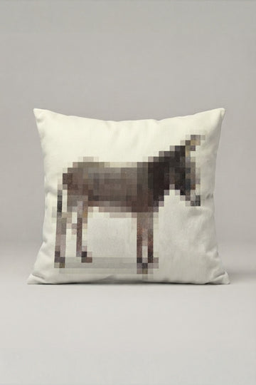 Piksel Eşek Desenli Kırlent Kılıfı 133 – Pixel Donkey Tasarım 45x45 cm ürün görseli 1