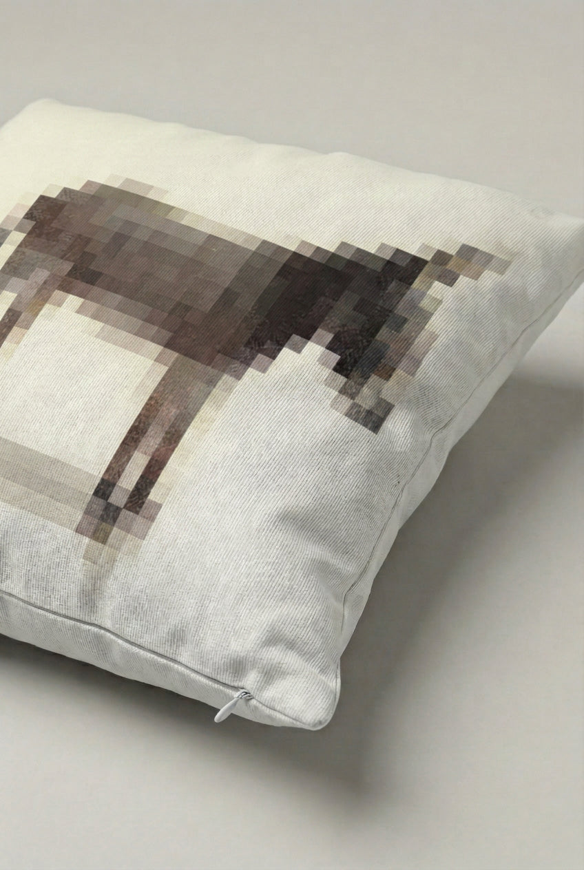 Piksel Eşek Desenli Kırlent Kılıfı 133 – Pixel Donkey Tasarım 45x45 cm ürün görseli 2
