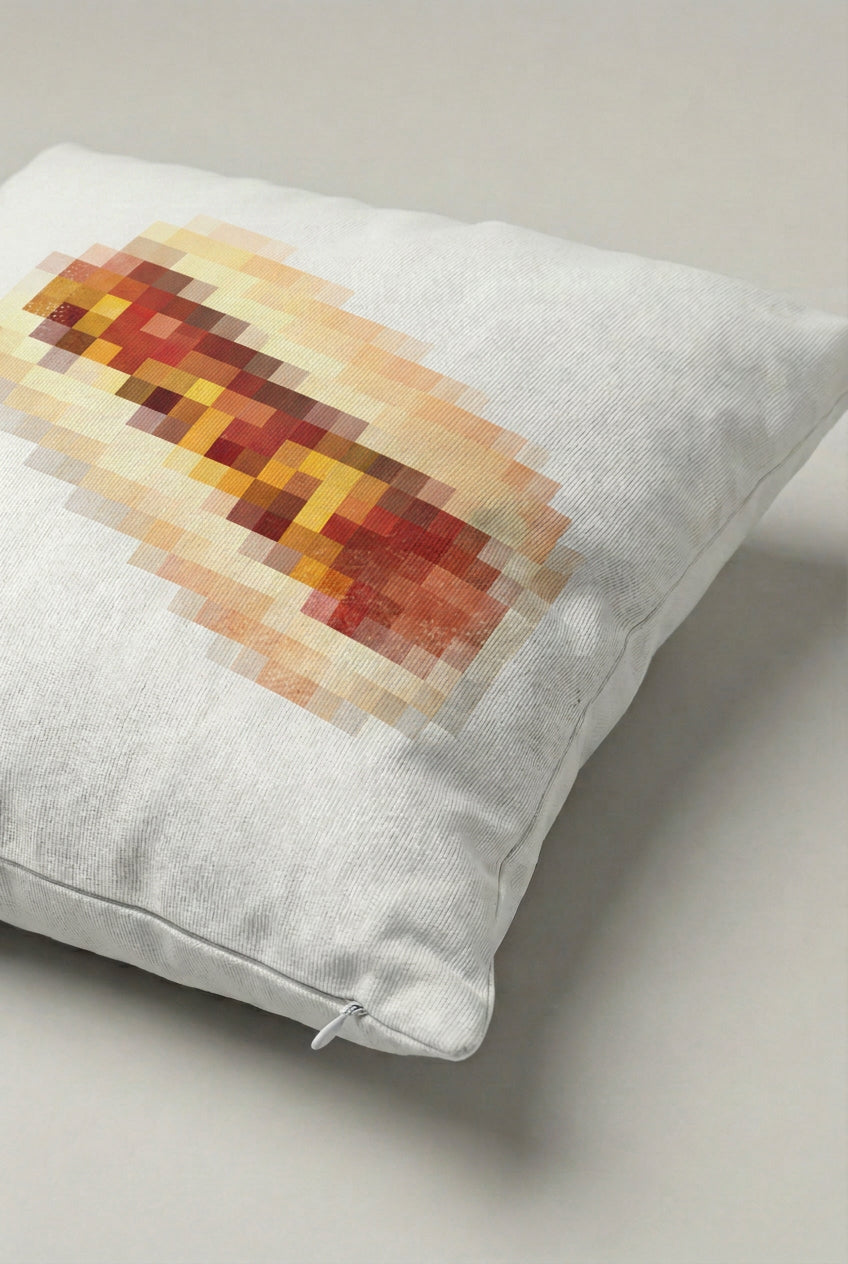 Piksel Hot Dog Desenli Kırlent Kılıfı 146 – Pixel Hot Dog Tasarım 45x45 cm ürün görseli 2