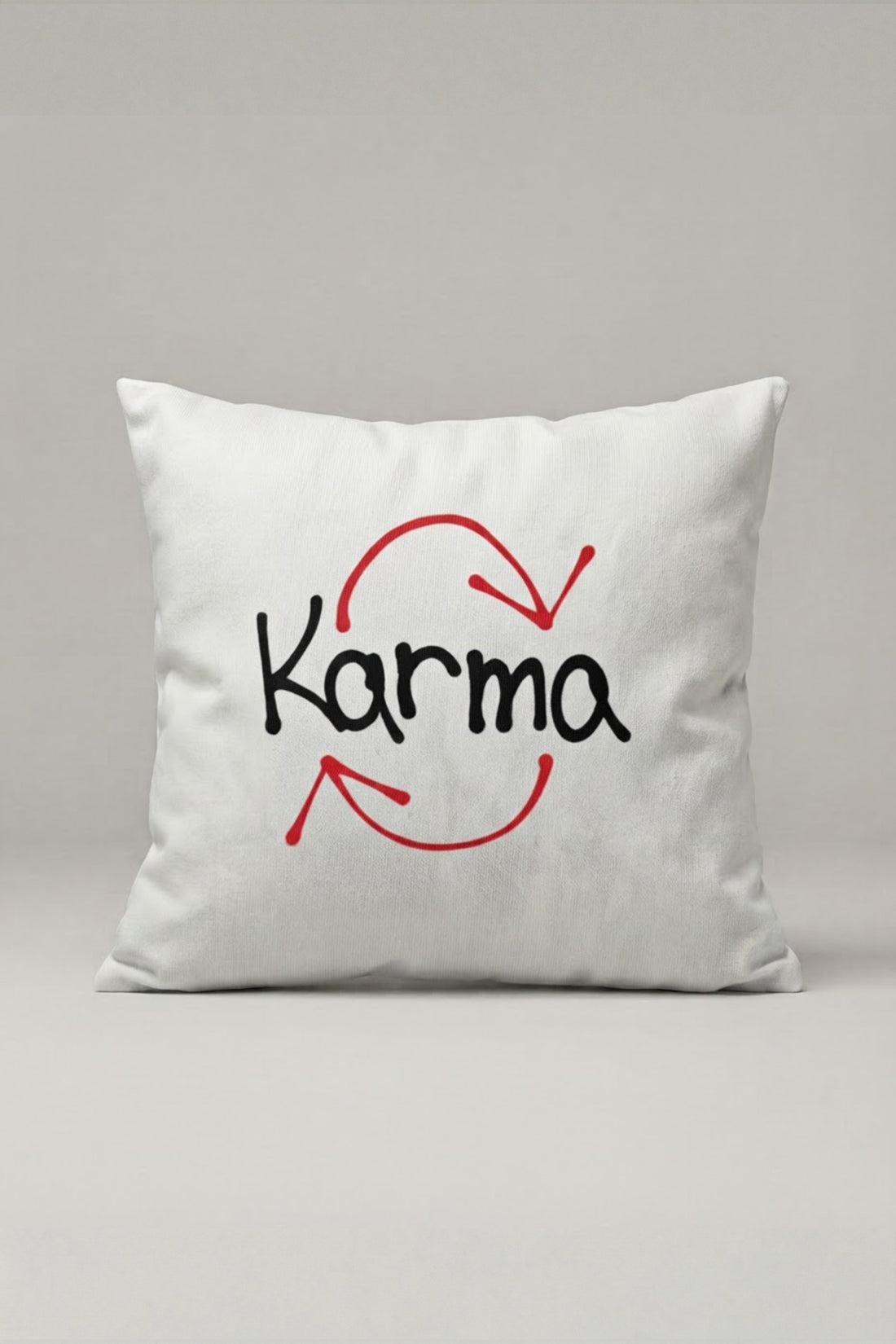 Karma Yazılı Minimal Kırlent Kılıfı 166 – Modern Karma Tasarım 45x45 cm ürün görseli 1