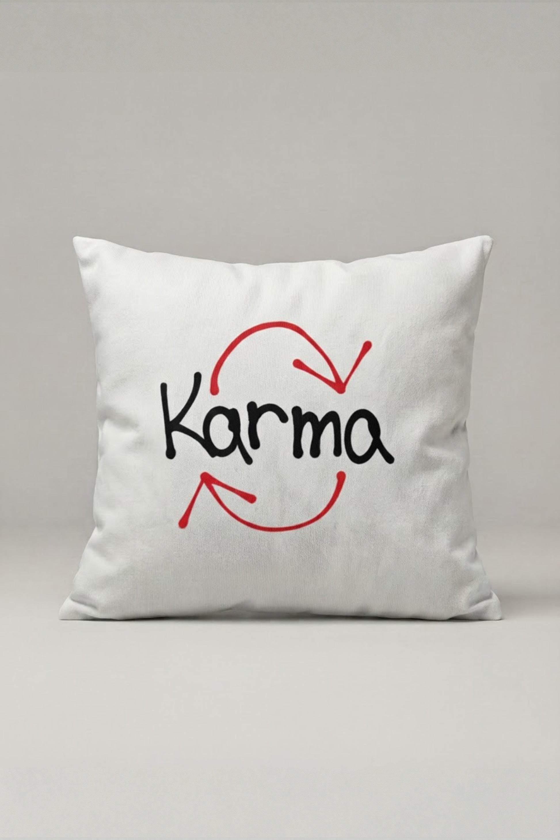 Karma Yazılı Minimal Kırlent Kılıfı 166 – Modern Karma Tasarım 45x45 cm ürün görseli 1