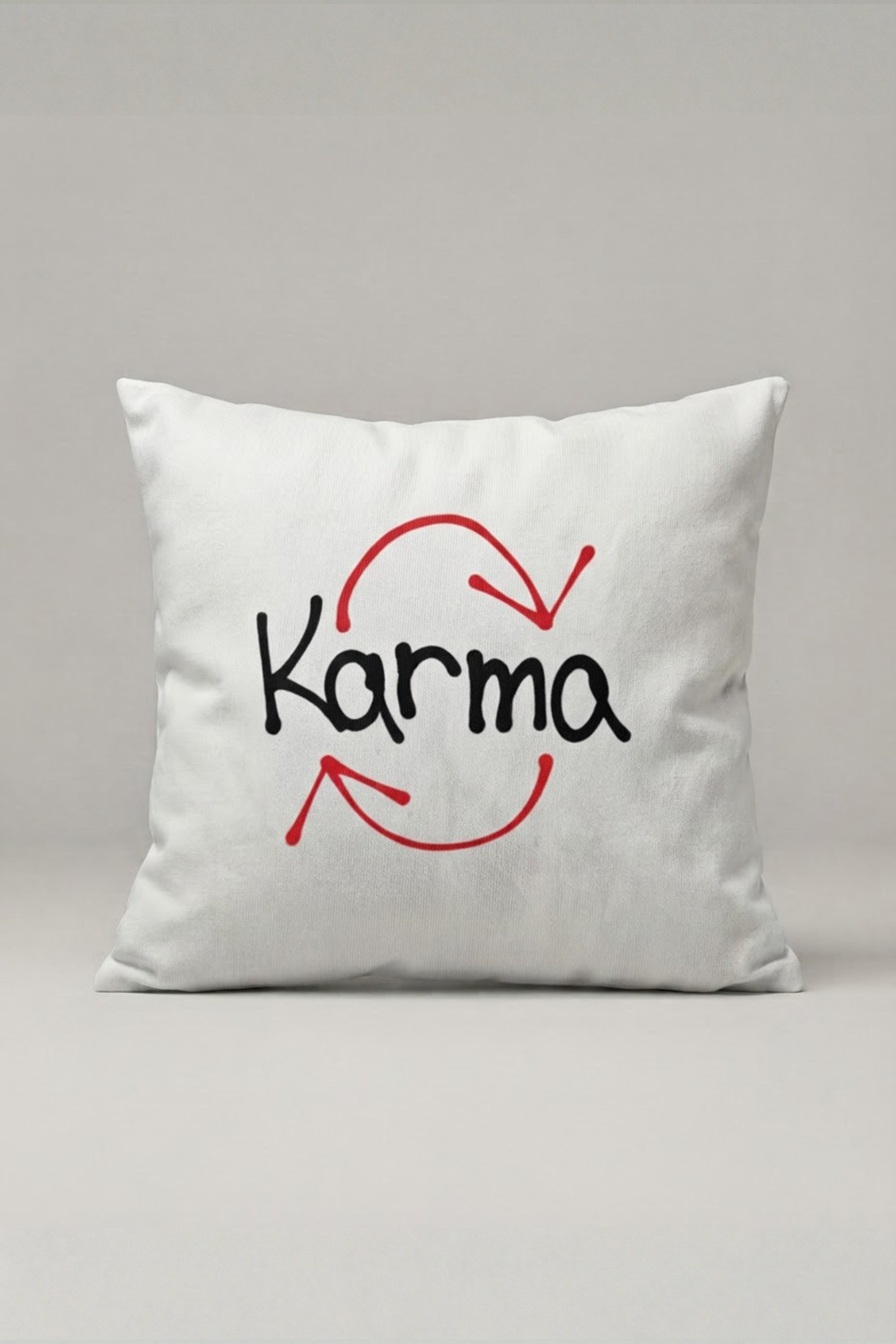 Karma Yazılı Minimal Kırlent Kılıfı 166 – Modern Karma Tasarım 45x45 cm ürün görseli 1