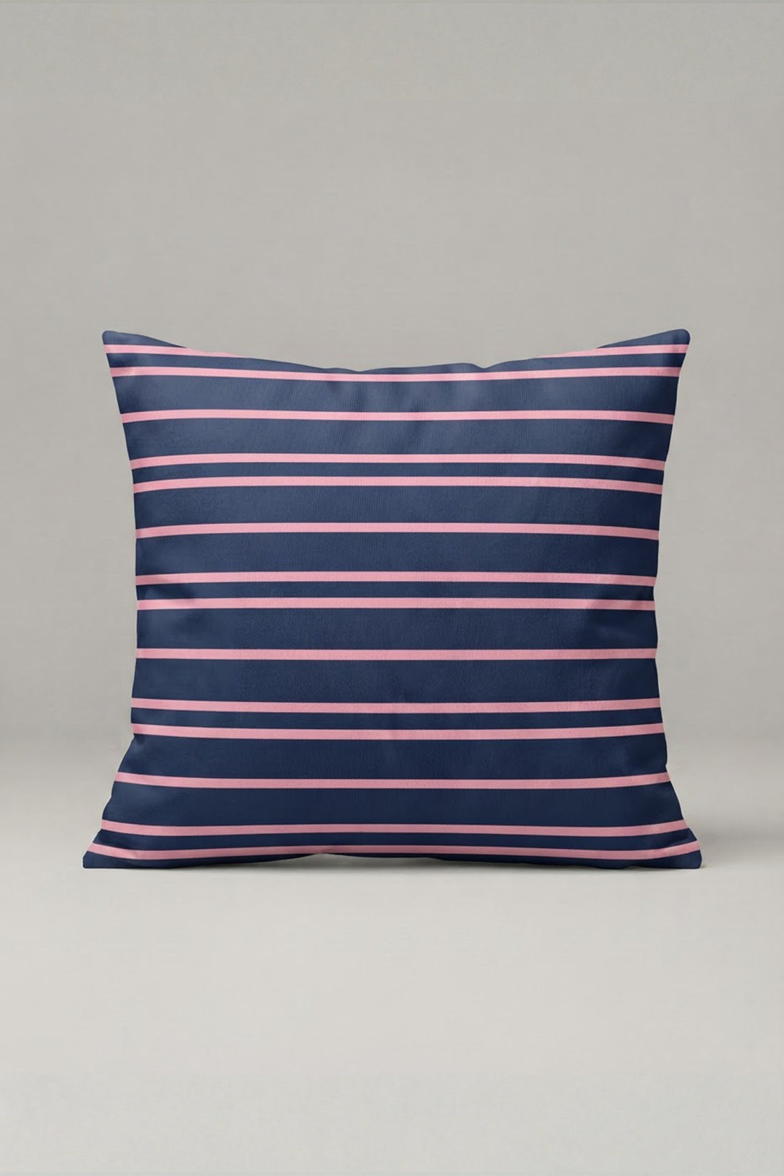 Lacivert Pembe İnce Çizgili Kırlent Kılıfı 169 – Classic Pink Navy Tasarım 45x45 cm ürün görseli 1