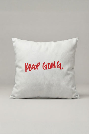 Keep Going Yazılı Minimal Kırlent Kılıfı 201 – Keep Going Script Tasarım 45x45 cm ürün görseli 1