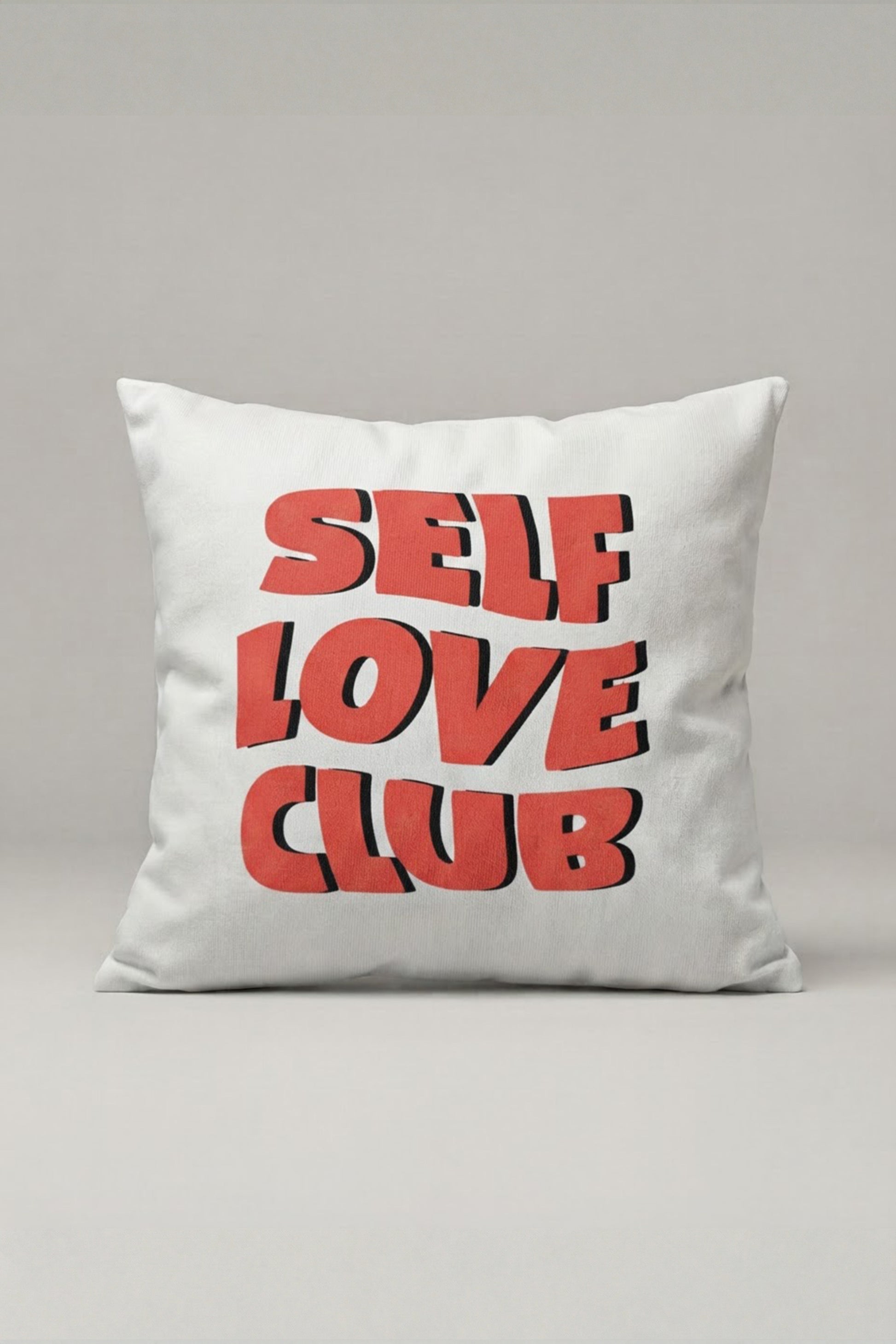 Self Love Club Yazılı Kırlent Kılıfı 228 – Self Love Club Tasarım 45x45 cm ürün görseli 1