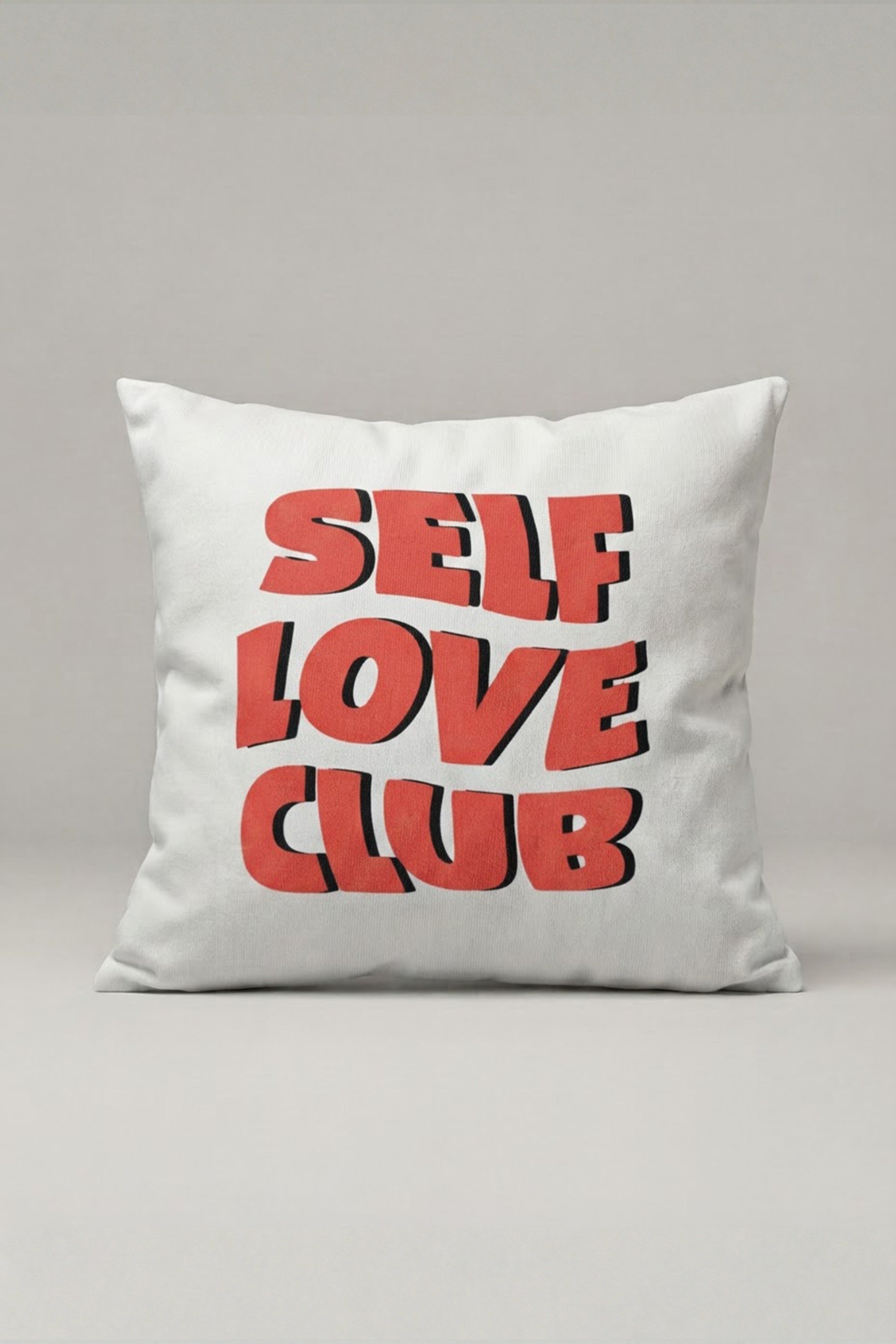 Self Love Club Yazılı Kırlent Kılıfı 228 – Self Love Club Tasarım 45x45 cm ürün görseli 1