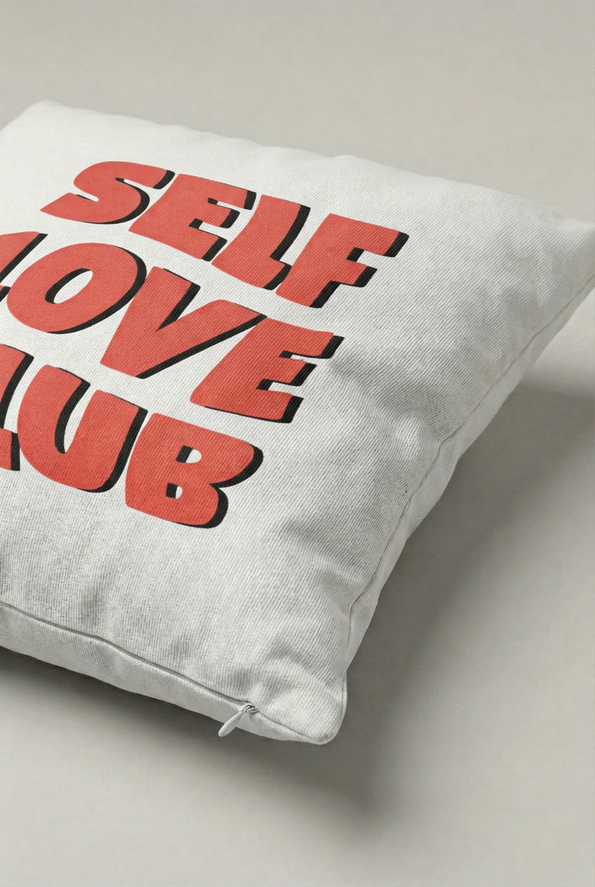 Self Love Club Yazılı Kırlent Kılıfı 228 – Self Love Club Tasarım 45x45 cm ürün görseli 2