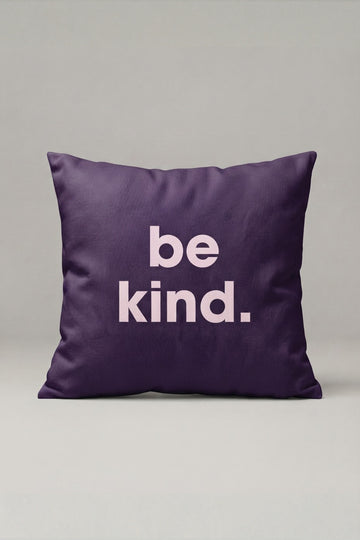 Mor Be Kind Yazılı Kırlent Kılıfı 236 – Be Kind Purple Tasarım 45x45 cm ürün görseli 1