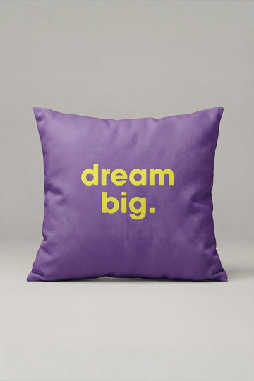 Mor Dream Big Yazılı Kırlent Kılıfı 252 – Dream Big Purple Tasarım 45x45 cm ürün görseli 1