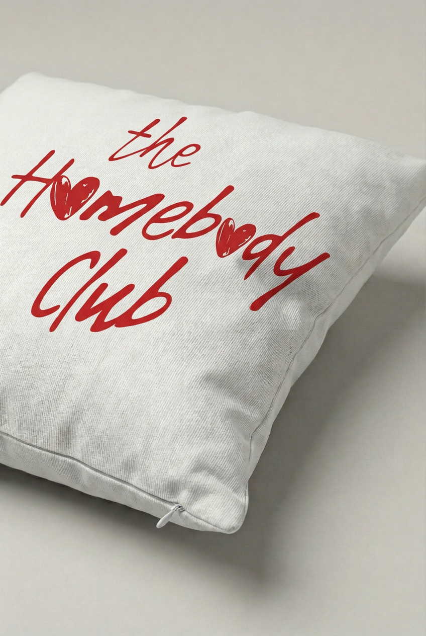 The Homebody Club Yazılı Kırlent Kılıfı 272 – Homebody Club Tasarım 45x45 cm ürün görseli 2