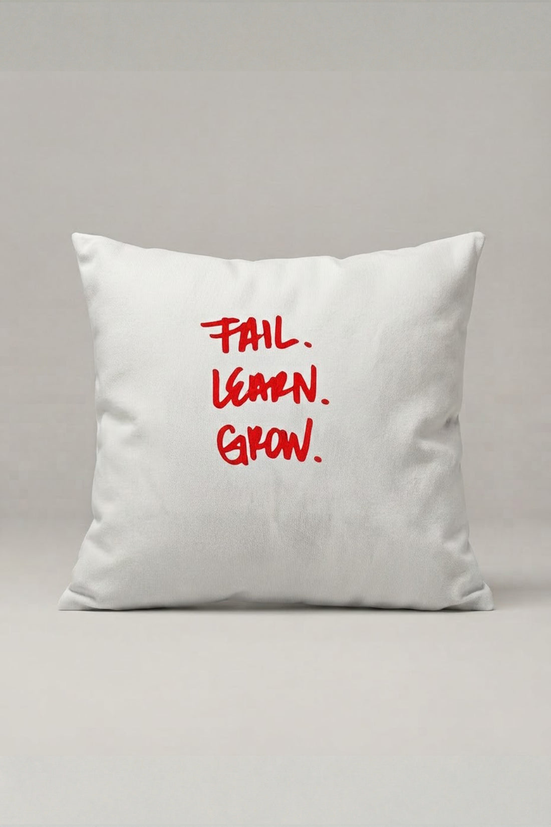 Fail Learn Grow Yazılı Kırlent Kılıfı 277 – Learn And Grow Tasarım 45x45 cm ürün görseli 1