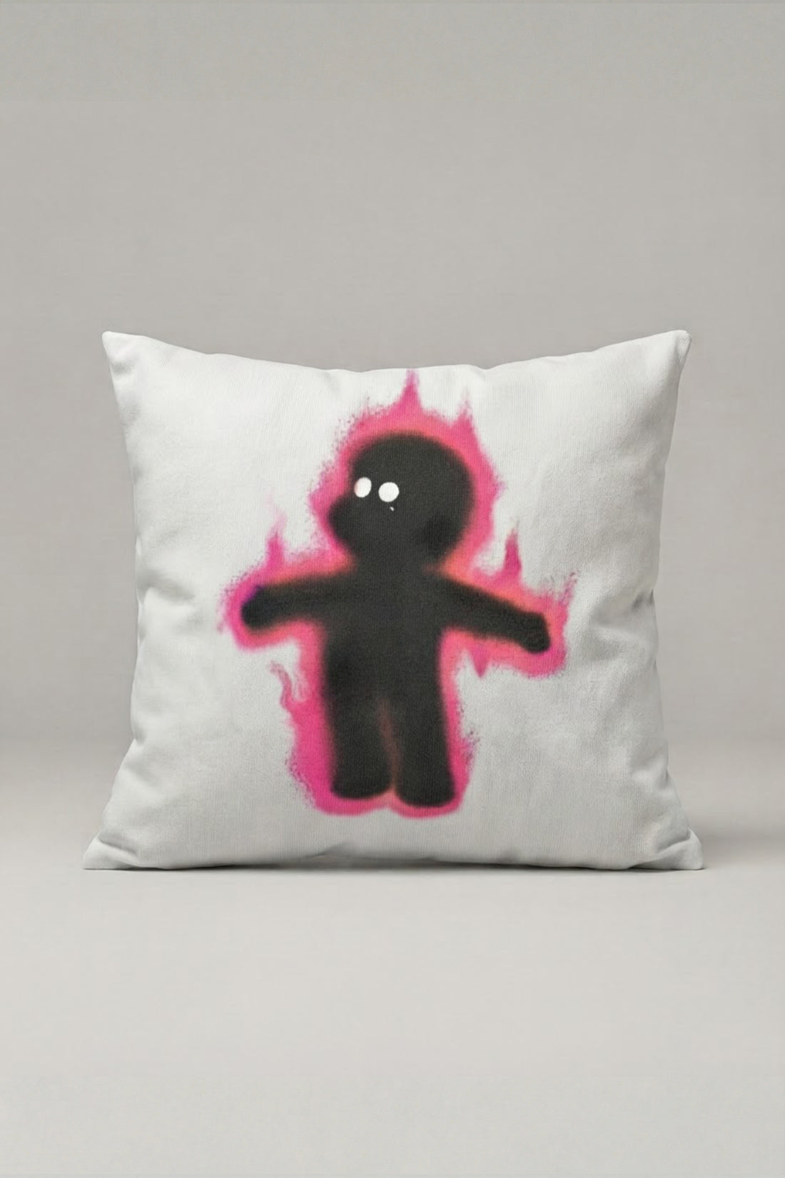 Pembe Gölge Figür Desenli Kırlent Kılıfı 309 – Pink Shadow Tasarım 45x45 cm ürün görseli 1