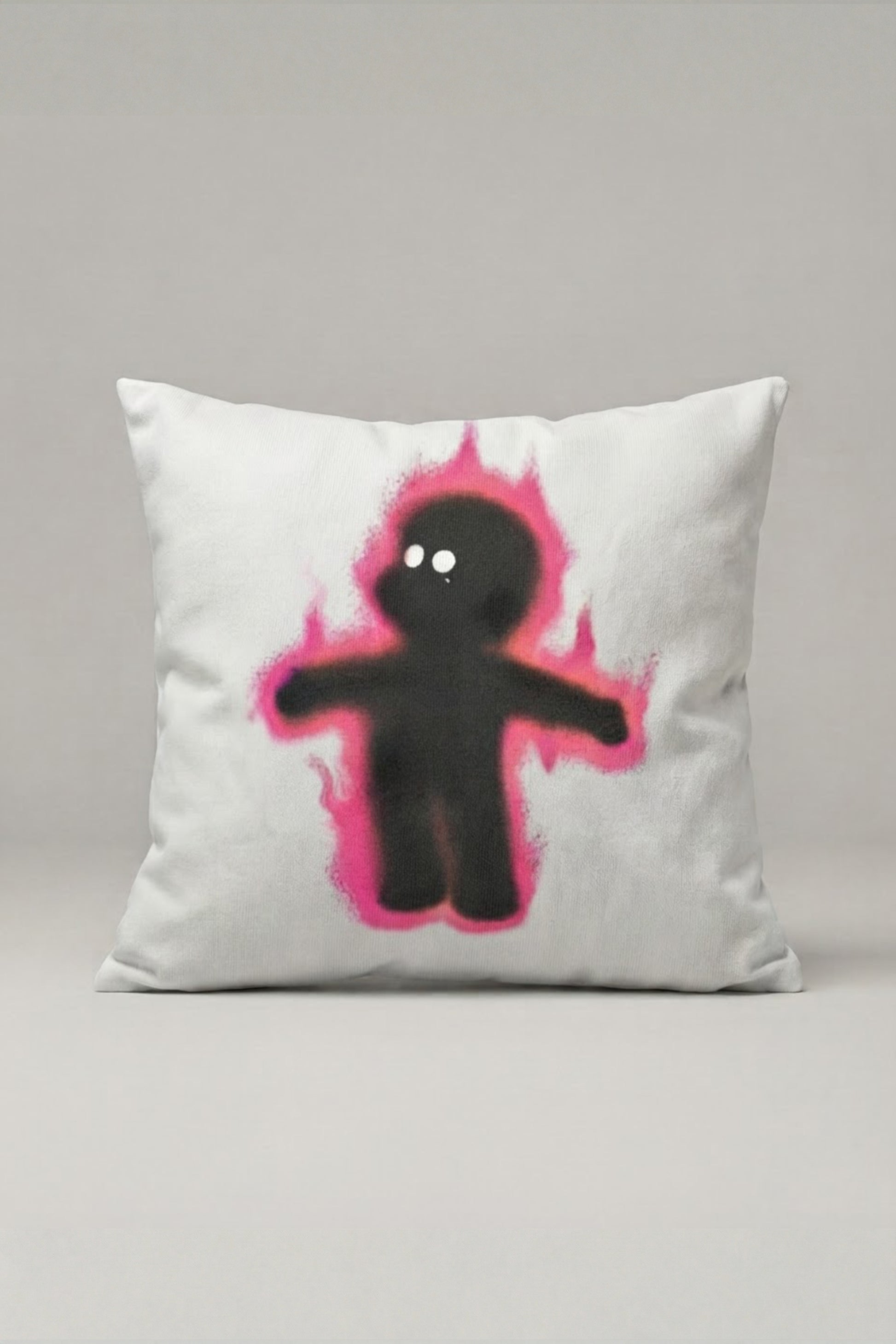 Pembe Gölge Figür Desenli Kırlent Kılıfı 309 – Pink Shadow Tasarım 45x45 cm ürün görseli 1