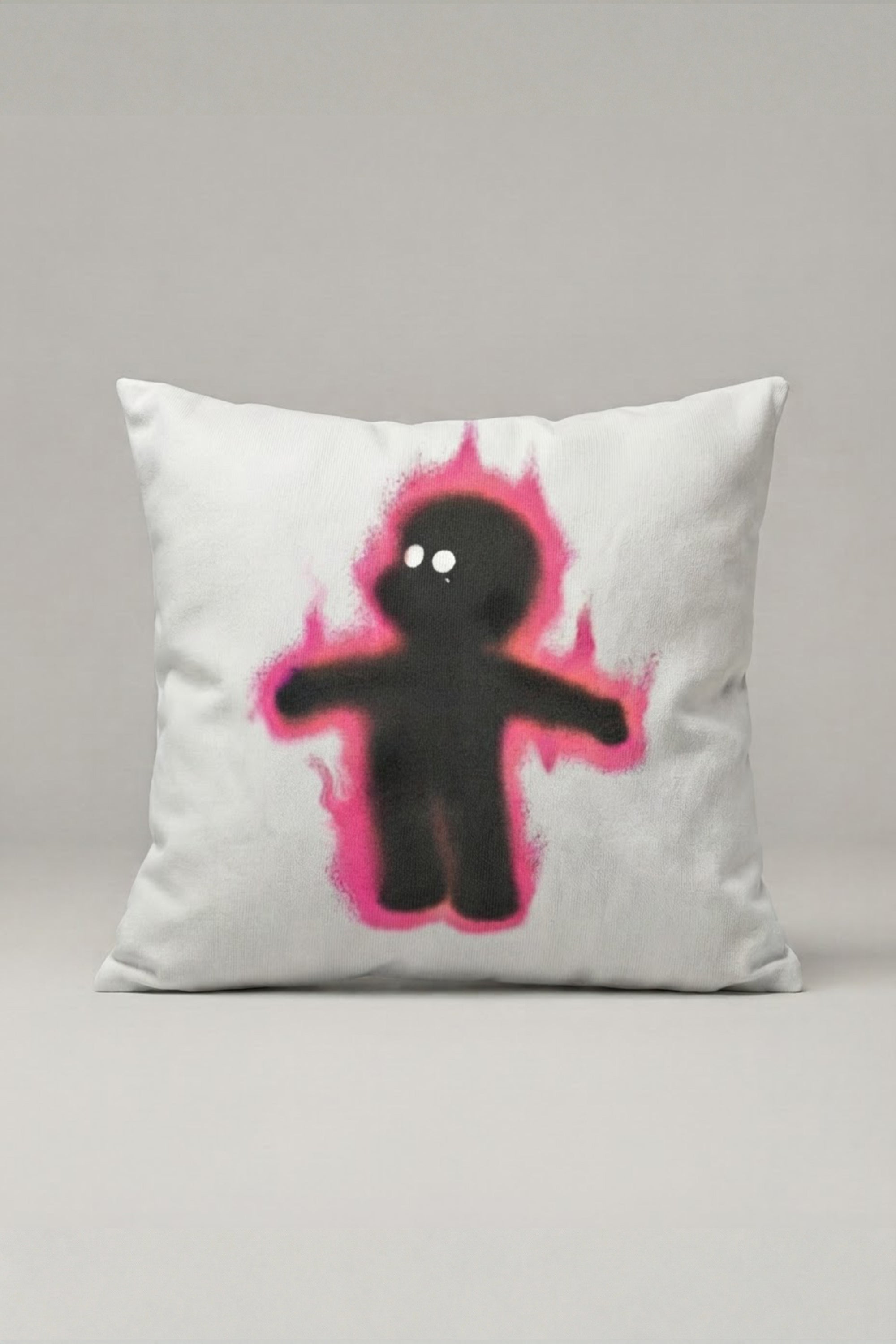 Pembe Gölge Figür Desenli Kırlent Kılıfı 309 – Pink Shadow Tasarım 45x45 cm ürün görseli 1