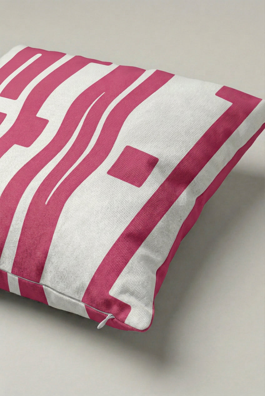 Fuşya Dalgalı Gen Z Yazılı Kırlent Kılıfı 311 – Gen Z Wave Tasarım 45x45 cm ürün görseli 2