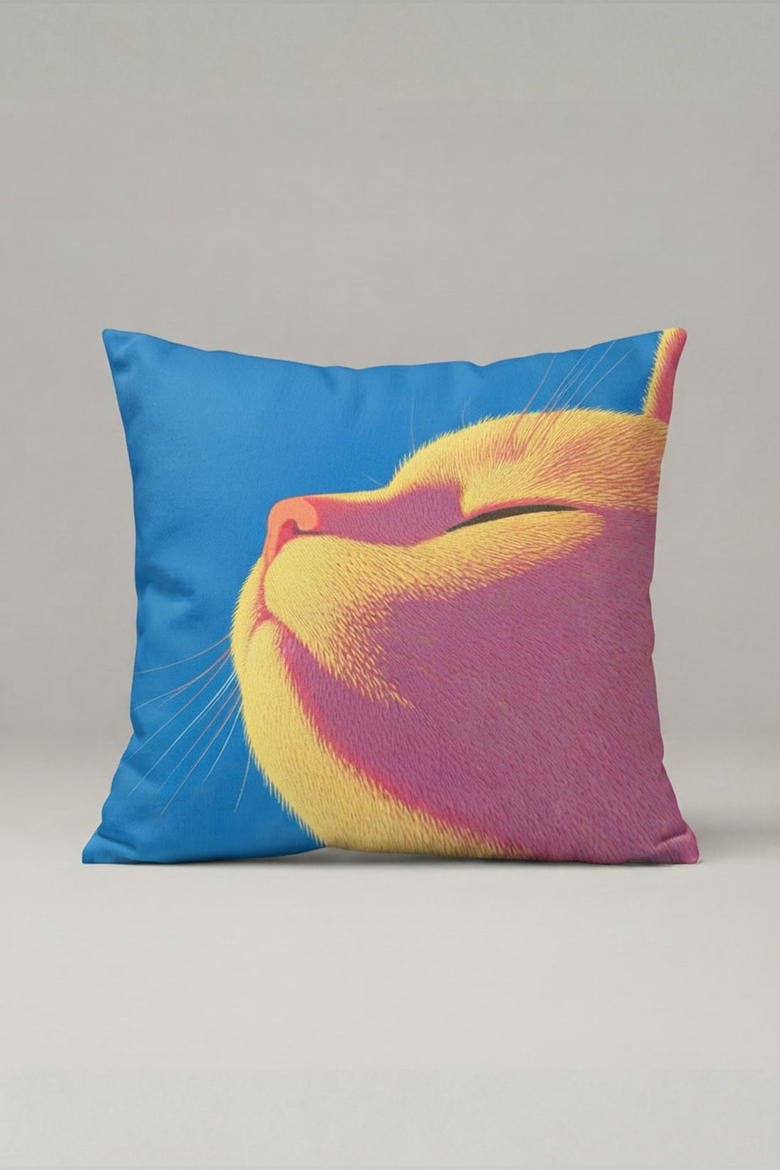 Mavi Zemin Pop Art Yumruk Desenli Kırlent Kılıfı 315 – Power Fist Tasarım 45x45 cm ürün görseli 1