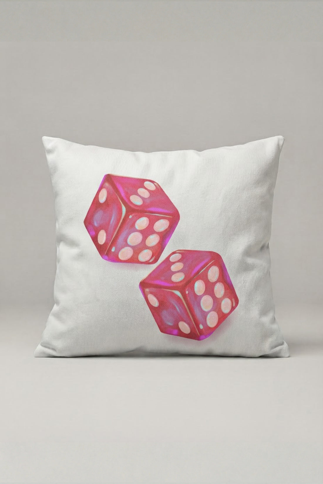 Pembe Zar Desenli Kırlent Kılıfı 318 – Lucky Dice Tasarım 45x45 cm ürün görseli 1
