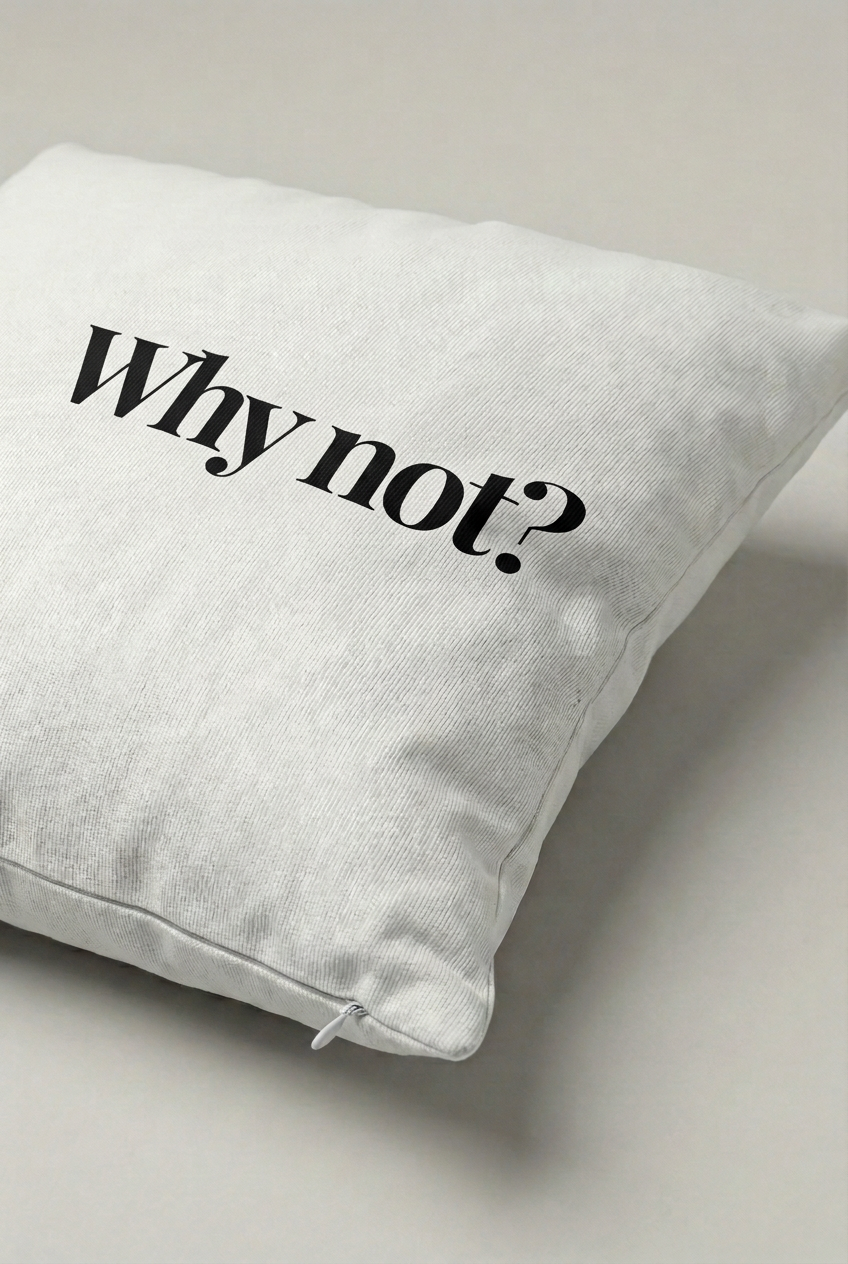 Why Not Yazılı Kırlent Kılıfı 327 – Why Not Tasarım 45x45 cm ürün görseli 2