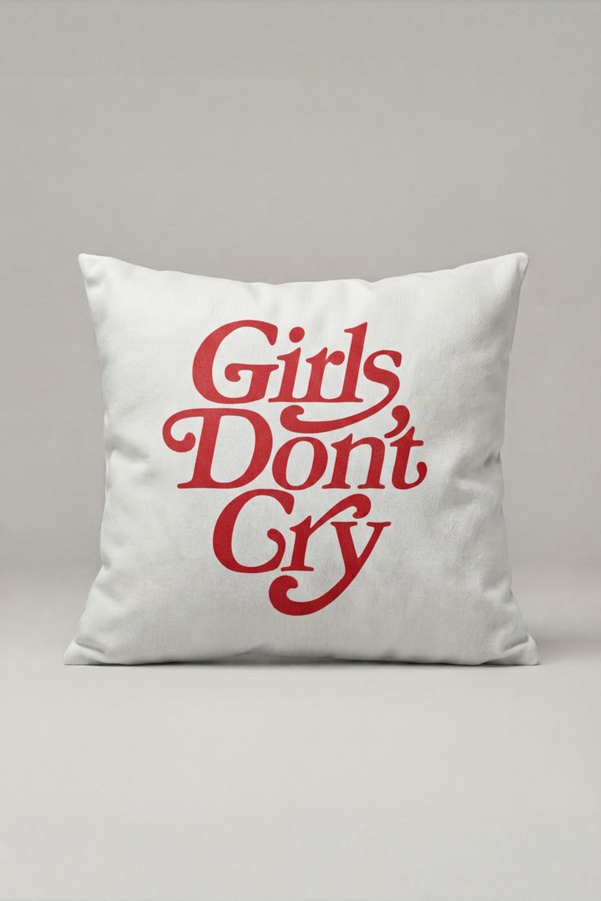 Girls Don't Cry Yazılı Kırlent Kılıfı 339 – Girls Don't Cry Tasarım 45x45 cm ürün görseli 1