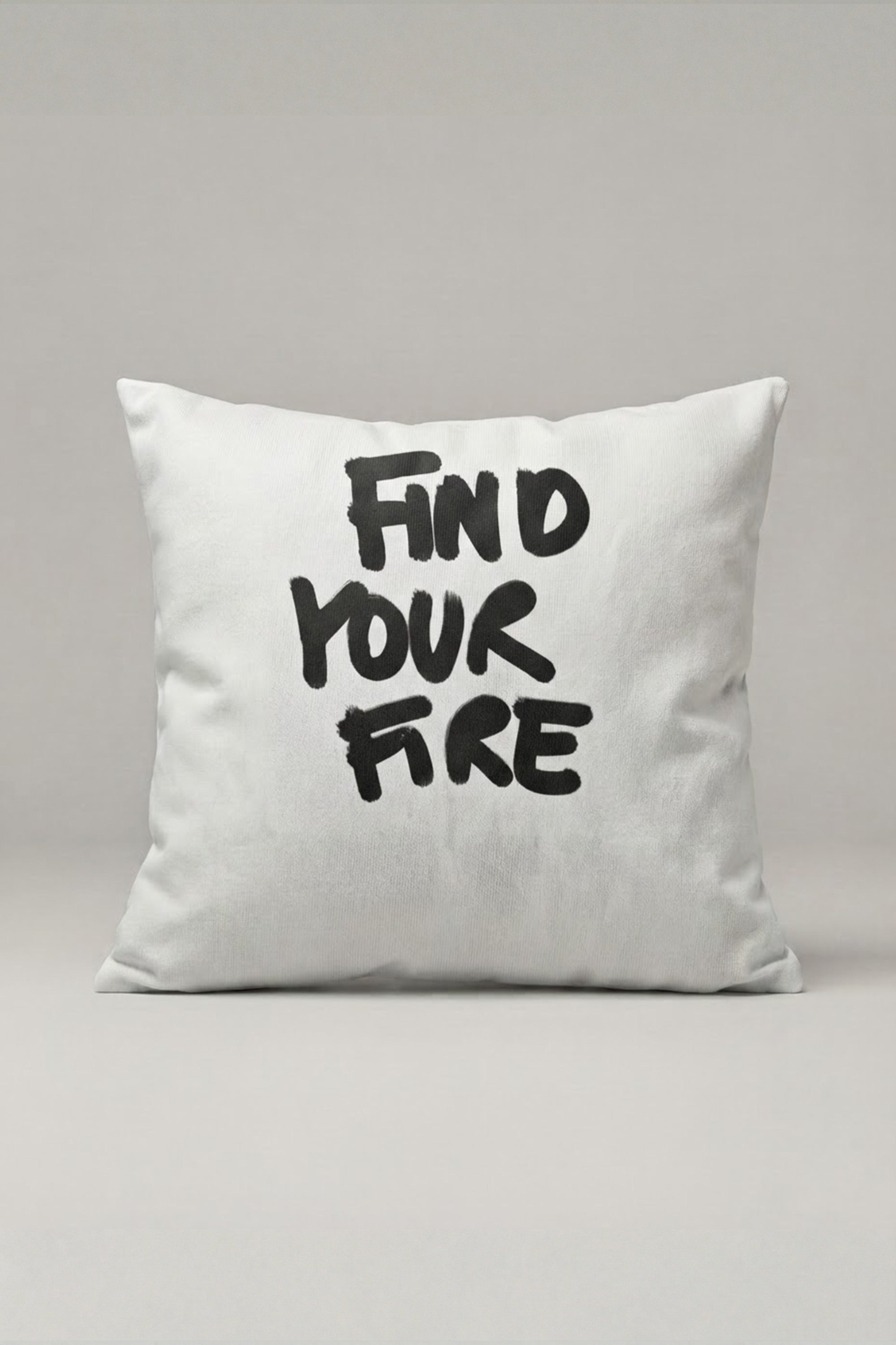 Find Your Fire Yazılı Kırlent Kılıfı 340 – Find Your Fire Tasarım 45x45 cm ürün görseli 1