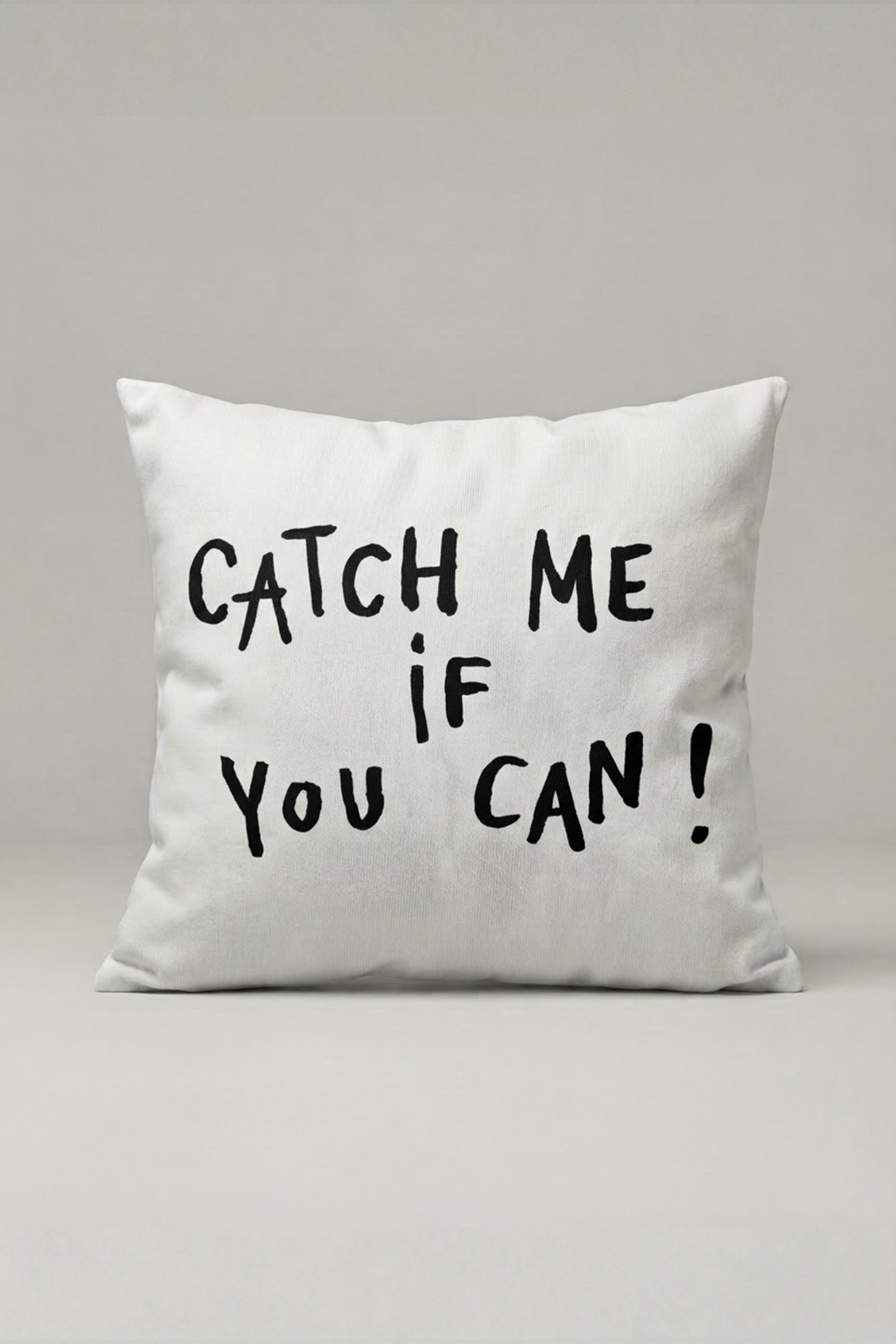 Catch Me If You Can Yazılı Kırlent Kılıfı 341 – Catch Me Tasarım 45x45 cm ürün görseli 1
